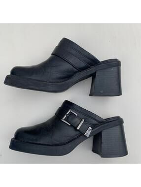 Harley Davidson Shoes Heels Boots Clogs Womens Sz 6 Chunky Heel Y2k Platform